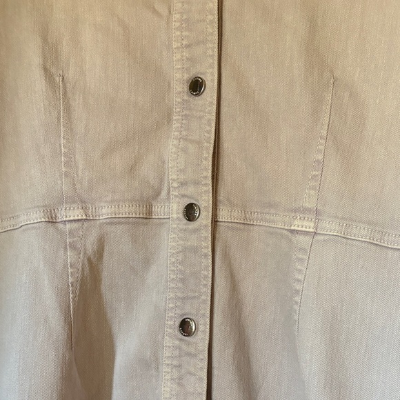 Samsoe Samsoe Lilac Button-Up Long Sleeve Denim Shirt Dress - Picture 8 of 10